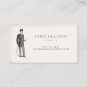 Carte d'appel Vintage Victorian Gentleman 2 (Devant)