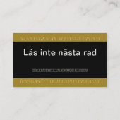 Carte D'appel Visitkort — Connect, Elegant rebel (Swedish) (Dos)