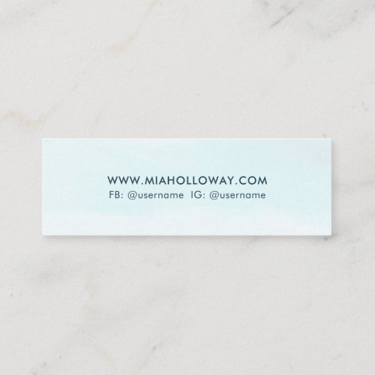 Carte D'appel Voiture d'appel d'affaires Boho Minimal Palm Tree (Dos)