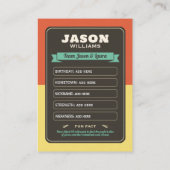 Carte D'appel Voitures De Commerce Personnalisées, Mariage Amusa (Dos)