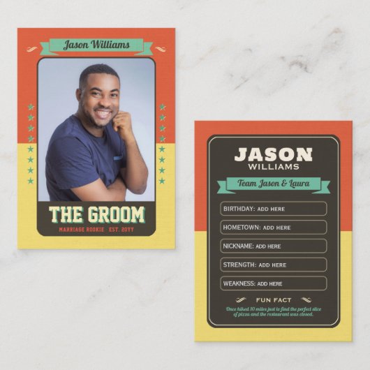 Carte D'appel Voitures De Commerce Personnalisées, Mariage Amusa (Devant / Derrière)