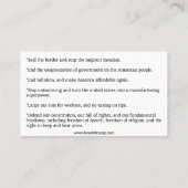 Carte d'appel Vote Donald Trump (Dos)