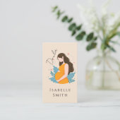 Carte D'appel Warm Maternity Care Illustration Identity Design (Debout devant)