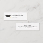 Carte D'appel Watercolor Graduation Cap Name Card - Insert Card (Devant / Derrière)