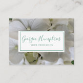 Carte D'appel White Floral Classic Business Card (Devant)