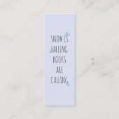 Carte D'appel Winter Snowtime lit Mini Signet Calling Card (Dos)