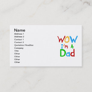 Carte D'appel WOW Je suis un t-shirt papa et des GIfts