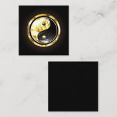Carte D'appel Yin Yang or sur noir (Devant / Derrière)