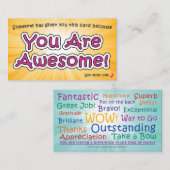 Carte D'appel You Are Awesome Cards - Appreciation Cards (Devant / Derrière)