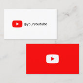 Carte D'appel YouTube médias sociaux marketing moderne tendance (Devant / Derrière)