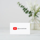 Carte D'appel YouTube médias sociaux marketing moderne tendance (Debout devant)