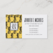 Carte D'appel Zigzags d'ananas de l'obtention du diplôme | de (Dos)