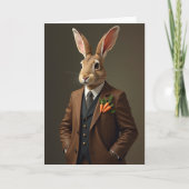 Carte Dapper Rabbit Pattern Card (Devant)