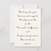 Carte d'appréciation (Dos)