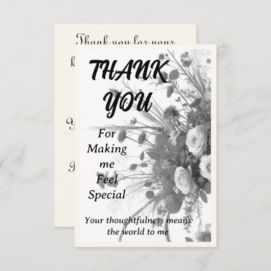 Carte d'appréciation (Devant / Derrière)