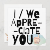 Carte d'appréciation (Devant / Derrière)