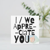 Carte d'appréciation (Debout devant)