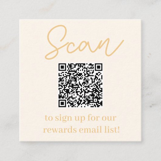 Carte d'appréciation client chic (Devant)