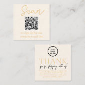 Carte d'appréciation client chic (Devant / Derrière)