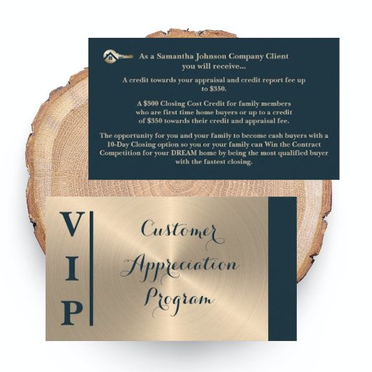 Carte d'appréciation client Gold Key VIP