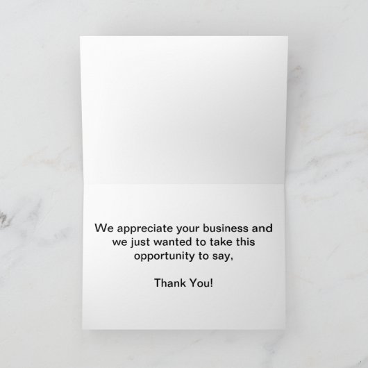 Carte d'appréciation de client (Intérieur)