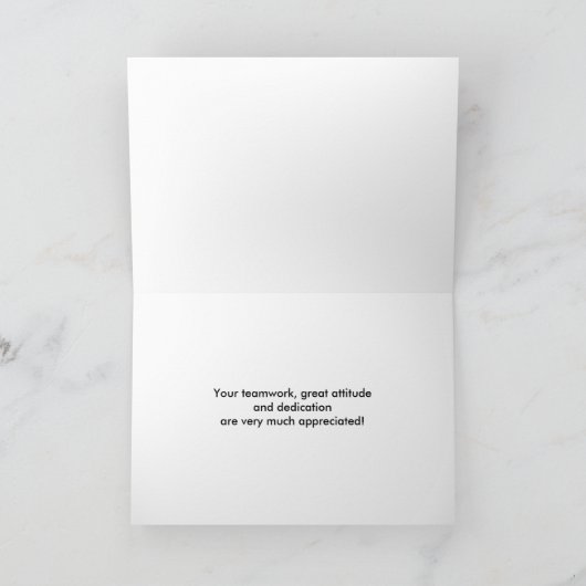 Carte d'appréciation de l'employé (Intérieur)