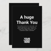 Carte d'appréciation de l'employé du Merci noir co (Devant / Derrière)