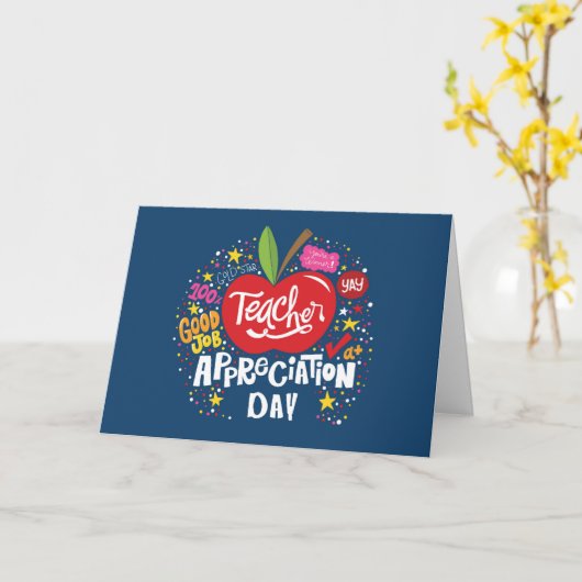 Carte d'appréciation de l'enseignant (Fleur jaune)