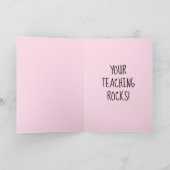 Carte d'appréciation de l'enseignant, Carte de rem (Intérieur)