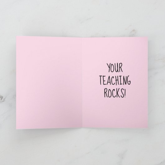 Carte d'appréciation de l'enseignant, Carte de rem (Intérieur)