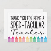 Carte d'appréciation de l'enseignant en autisme de (Devant / Derrière)