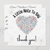 Carte d'appréciation de professeur de musique pers (Devant / Derrière)