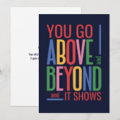 Carte d'appréciation des employés/collègues/amis d (Devant / Derrière)