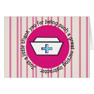 Carte d'appréciation d'instructeur de soins