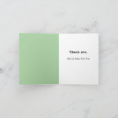 Carte d'appréciation du bénévole (Intérieur)