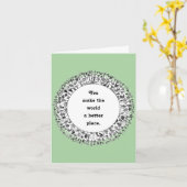 Carte d'appréciation du bénévole (Fleur jaune)