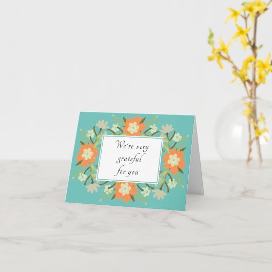 Carte d'appréciation du bénévole (Fleur jaune)