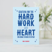 Carte d'appréciation du Merci du personnel employé (Debout devant)