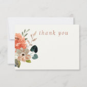 Carte d'appréciation du Merci Mariage floral (Devant)