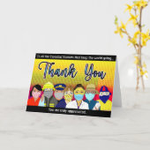 Carte d'appréciation du Merci pour les travailleur (Fleur jaune)