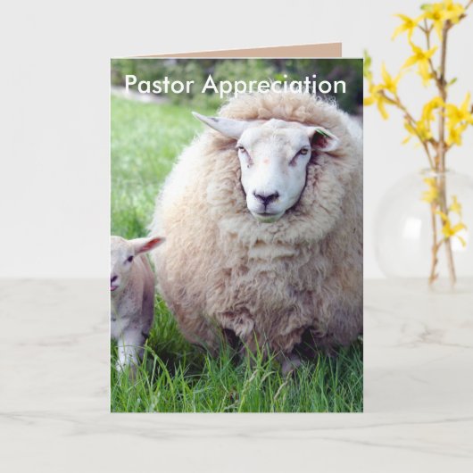 Carte d'appréciation du pasteur (Fleur jaune)