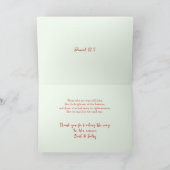 Carte d'appréciation du pasteur (Intérieur)