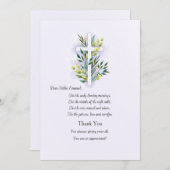 Carte d'appréciation du pasteur (Devant / Derrière)