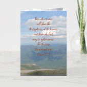 Carte d'appréciation du pasteur des montagnes (Devant)