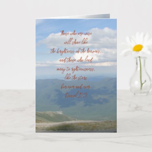 Carte d'appréciation du pasteur des montagnes (Petite plante)