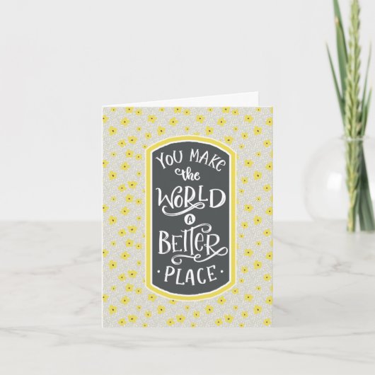 Carte d'appréciation Merci (Devant)