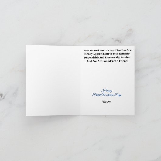 Carte d'appréciation Merci Mailman (Intérieur)