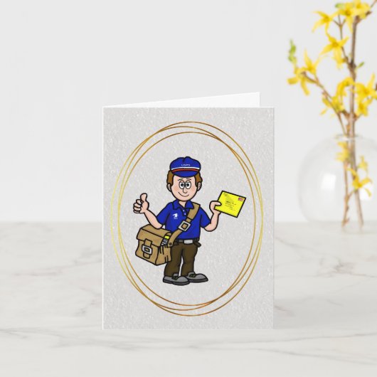 Carte d'appréciation Merci Mailman (Fleur jaune)