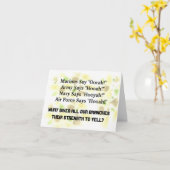 Carte d'appréciation militaire ou militaire amusan (Fleur jaune)