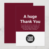 Carte d'appréciation personnalisée pour les employ (Devant / Derrière)